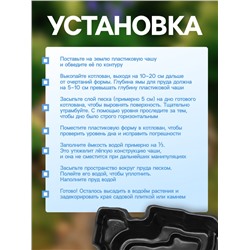Пруд садовый пластиковый, 900 л, чёрный