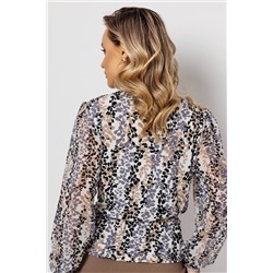 Блузка женская  3187/09/Бежевый, черный