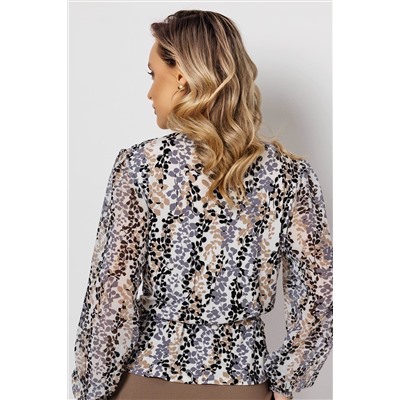 Блузка женская  3187/09/Бежевый, черный