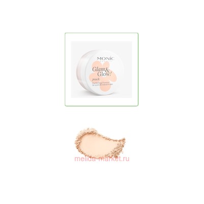 Monic Beauty Пудра рассыпчатая  выравнивающая  для лица Glam@Glow Peach