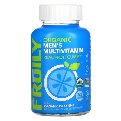 Fruily, Organic Men's Multivitamin, With Organic Lycopene, Mixed Fruit, 60 Gummies