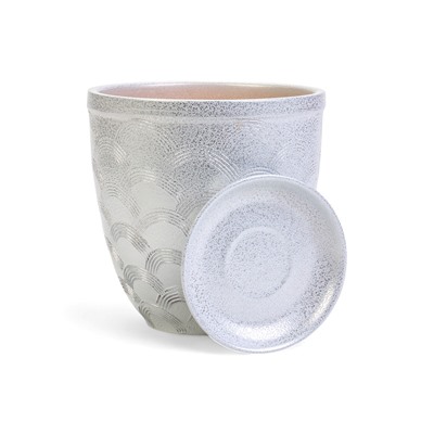 Горшок для цветов «Узор», 2.4 л, d=17.5 см, h=18.5 см, керамический, с поддоном