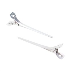 Dewal Зажим для волос CL2416, металл, 5,5 см, серебристый, 12 шт. 20335