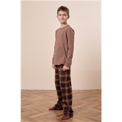 Пижама футболка с длинным рукавом и брюки М225109кк
