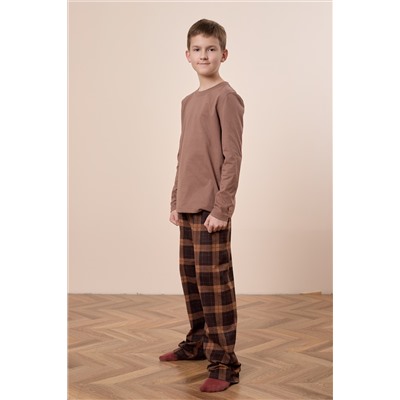 Пижама футболка с длинным рукавом и брюки М225109кк