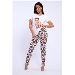 Пижама с брюками GIRL (Белый)