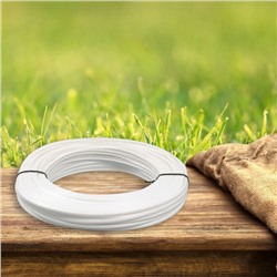 Ротанг искусственный гладкий 7 мм 100 м полутрубка (белый)