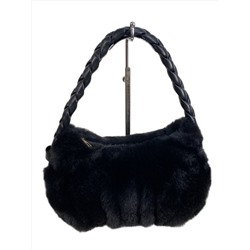 Женская сумка из искусственного меха, цвет  черный
