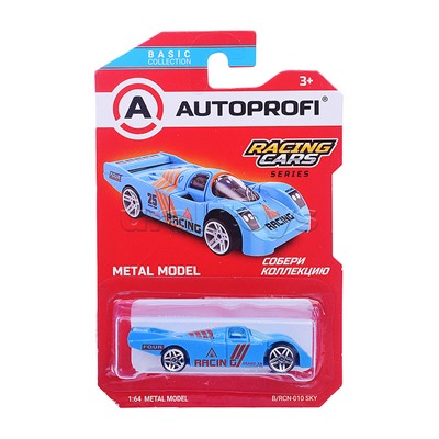 Машинка коллекционная 1:64, Серия Racing Cars, голубой