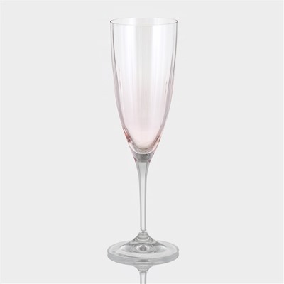 Набор бокалов для шампанского из хрустального стекла Bohemia Crystal «Кейт», 220 мл, 6 шт.
