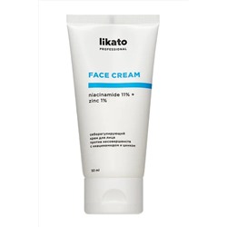 Likato Себорегулирующий крем для лица против несовершенств с ниацинамидом и цинком / Niacineamid 11% + Zinc 1%, 50 мл KRISTALLER, 1111390