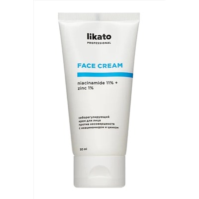 Likato Себорегулирующий крем для лица против несовершенств с ниацинамидом и цинком / Niacineamid 11% + Zinc 1%, 50 мл KRISTALLER, 1111390
