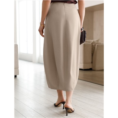 Юбка тюльпан с разрезом скроенная по косой из плотного лиоцелла