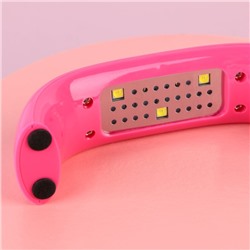 LED-лампа для сушки ногтей, 9 Вт, USB, розовая