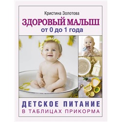 АСТ Кристина Золотова "Здоровый малыш от 0 до 1 года. Детское питание в таблицах прикорма."