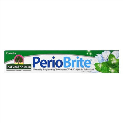 Nature's Answer, Periobrite, зубная паста для природного отбеливания, свежая мята, 113,4 г