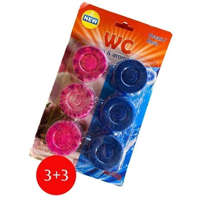 Таблетки для унитаза 6 шт, на 20-30 дней