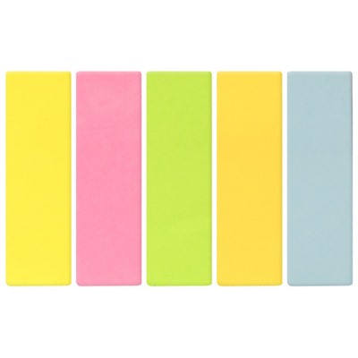 Закладки с клеевым краем 15х50 мм 5цв х 50л ПАСТЕЛЬ бумажные Z1550-5P inФОРМАТ