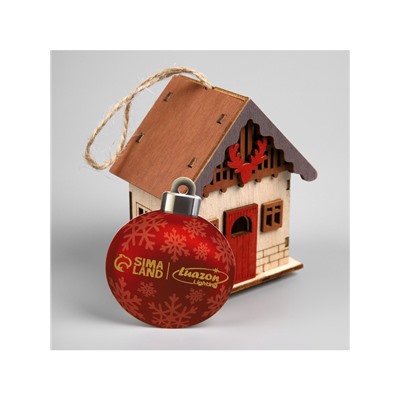 Подвеска световая «Дом охотника», 9×5.5×10 см, 1 LED, от батареек AG10×3, свечение тёплое белое