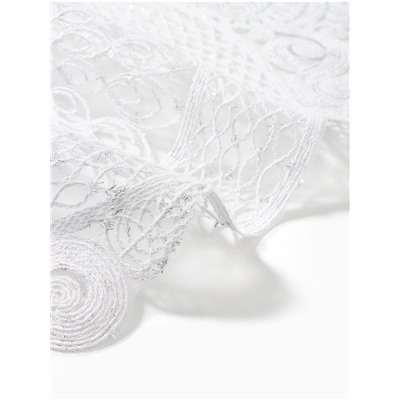 Дорожка на стол Этель ажурная, белая, 40×90 см, 100%п/э