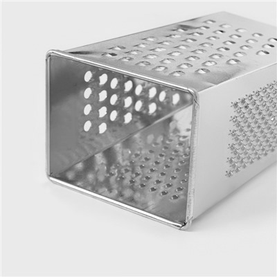 Тёрка КВАРЦ «Универсал», 4 грани, 11×8.5×22 см, металл, серебристая