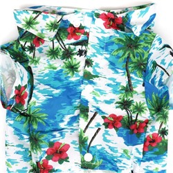 Рубашка для собак «Тропики», размер XS, ДС 20. ОГ 28, ОШ 19 см, голубая