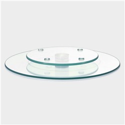 Подставка для торта вращающаяся Доляна, d=32 см, стекло