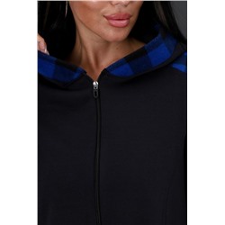 Толстовка 52223 (Клетка синяя)