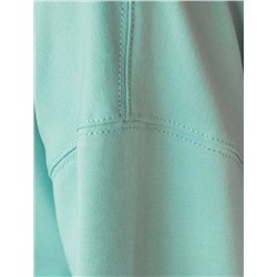 Свободный свитшот с принтом и разрезами из эластичного футера двухнитки без начеса