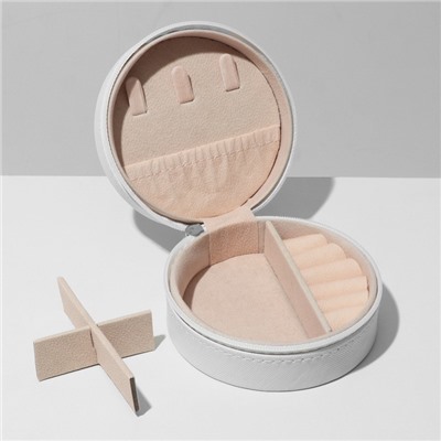 Шкатулка, 9.8×9.8×4.5 см, белая