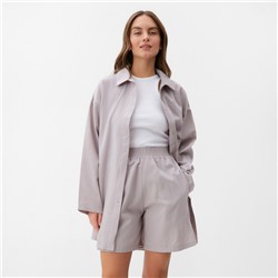 Пижама женская (рубашка, шорты) KAFTAN, размер 40-42, серая