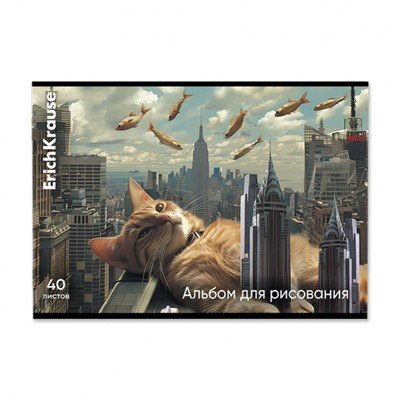 Альбом для рисования 40л "Коты большого города" 63436 ErichKrause