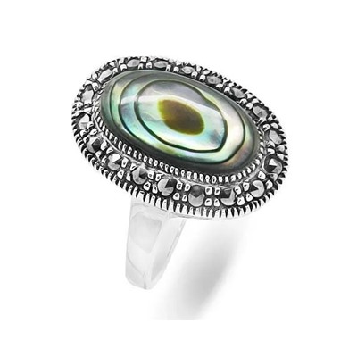 Кольцо из серебра перламутр, SL-AGA10с