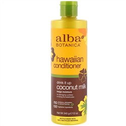 Alba Botanica, Гавайский кондиционер, увлажняющее кокосовое молоко, 340 г (12 унций)