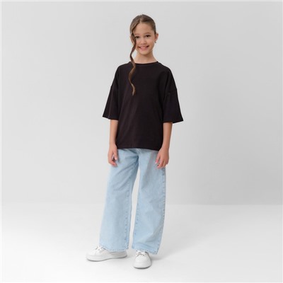 Футболка детская MINAKU: CRUSH, чёрная, рост 110 см