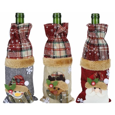 61121 Новогодний чехол на бутылку
