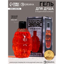 Гель для душа «Необходимый запас», 250 мл, аромат свежести, HARD LINE