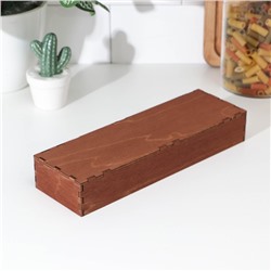 Лоток деревянный для подачи столовых приборов Доляна, 25×8×4 см, цвет мокко