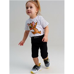 Брюки детские трикотажные для девочек (легинсы укороченные), 2 пары в комплекте