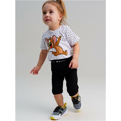 Брюки детские трикотажные для девочек (легинсы укороченные), 2 пары в комплекте