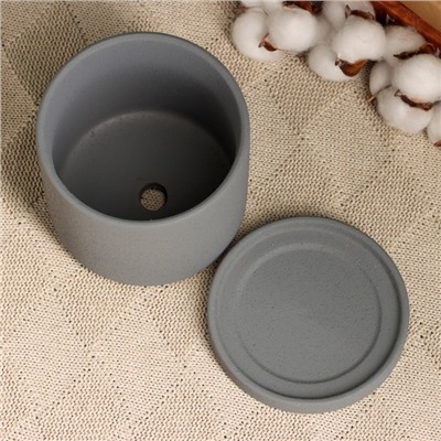 Горшок «Мина», 700 мл, керамика, серый