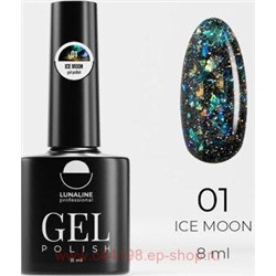 LunaLine Гель-лак Ice Moon тон 01 калейдоскоп 8 мл