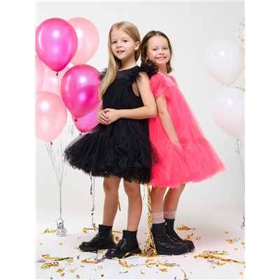 Платье нарядное для девочки KAFTAN, с пышной юбкой, рост 86-92, ярко-розовое