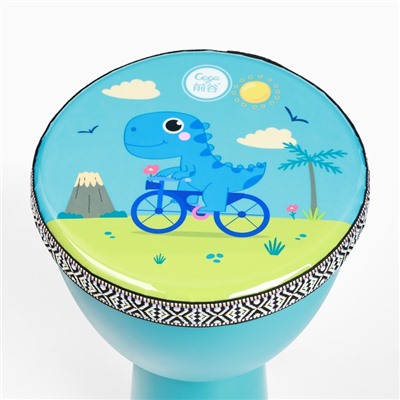 Барабан Джембе «Динозаврик», 21.5×40 см, голубой