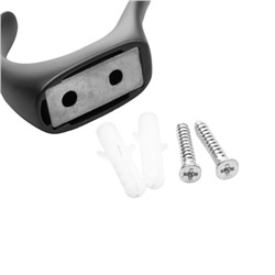 Крючок мебельный CAPPIO HEEL, двухрожковый, цвет черный