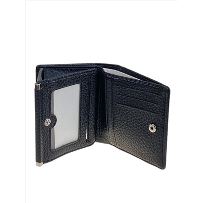 Женский кошелёк  из натуральной кожи, цвет черный