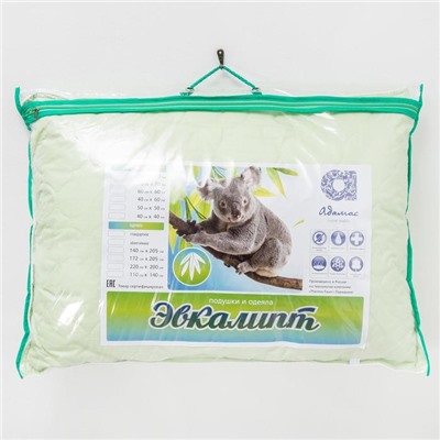 Подушка Адамас «Эвкалипт», размер 70×70 см, эвкалиптовое волокно, чехол тик