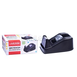 Диспенсер для канцелярской клейкой ленты пластиковый, настольный, размер 10,5x6x4,5 см, для ленты шириной до 18 мм, черный
