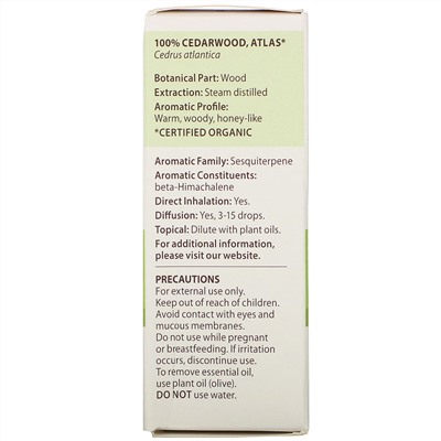 Pranarom, Essential Oil, Cedarwood, Atlas, .17 fl oz (5 ml)