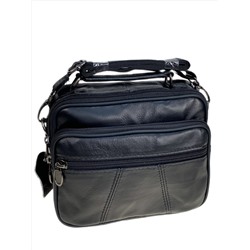 Сумка мужская из натуральной кожи, цвет черный